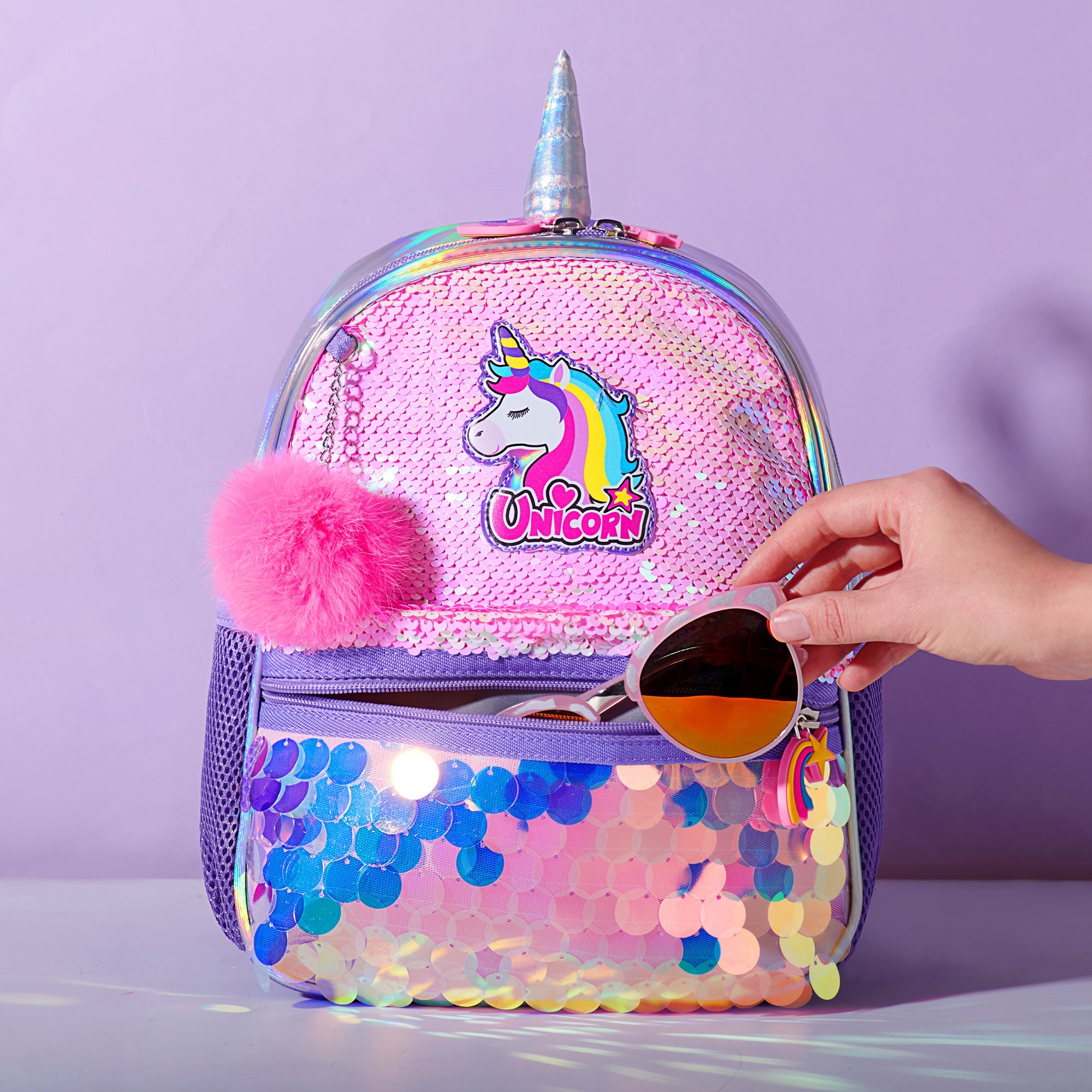 Flip shops sequin unicorn backpack