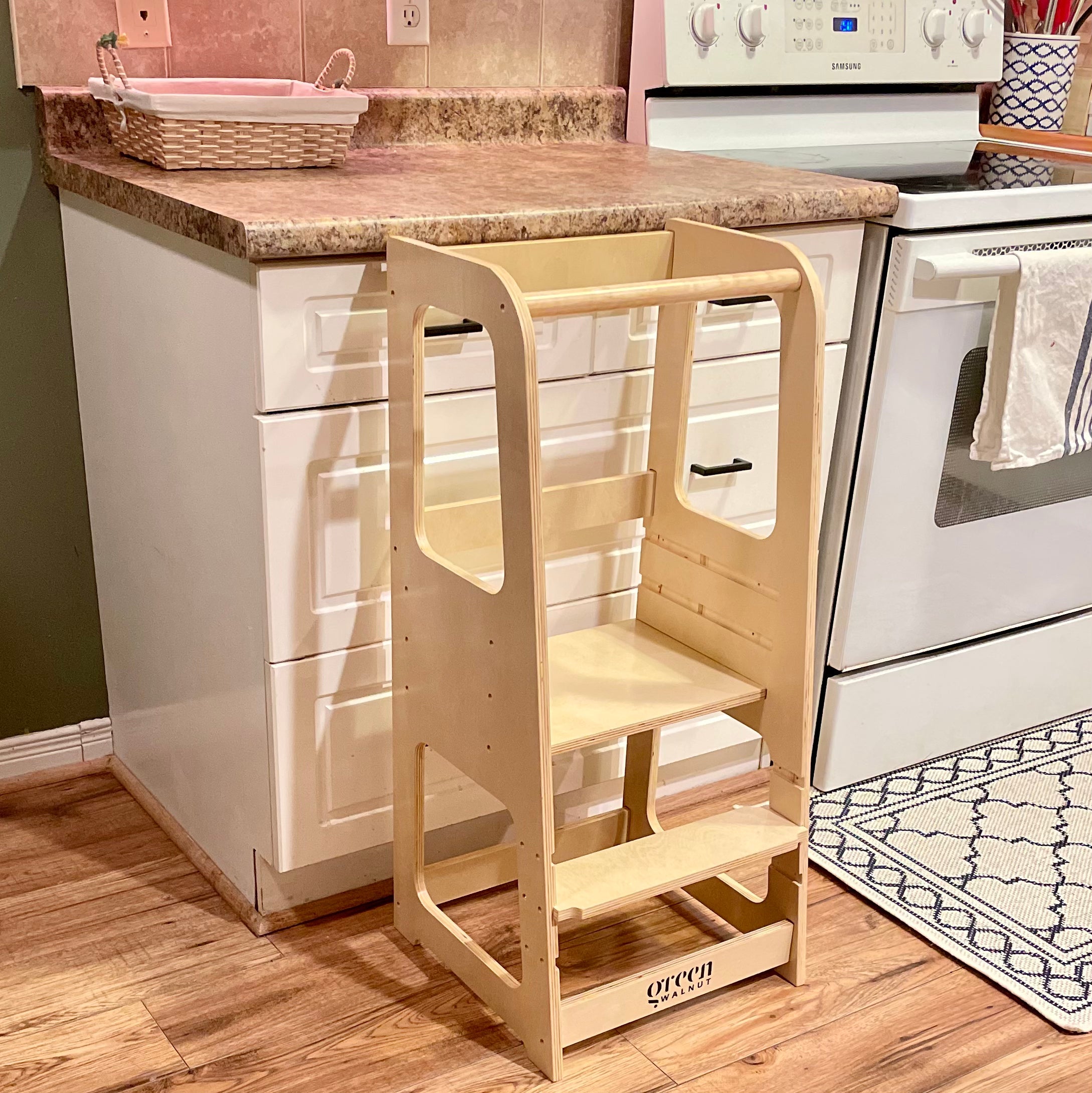 Kids & Toddler Learning Tower  Kitchen Step Stool ( Natural