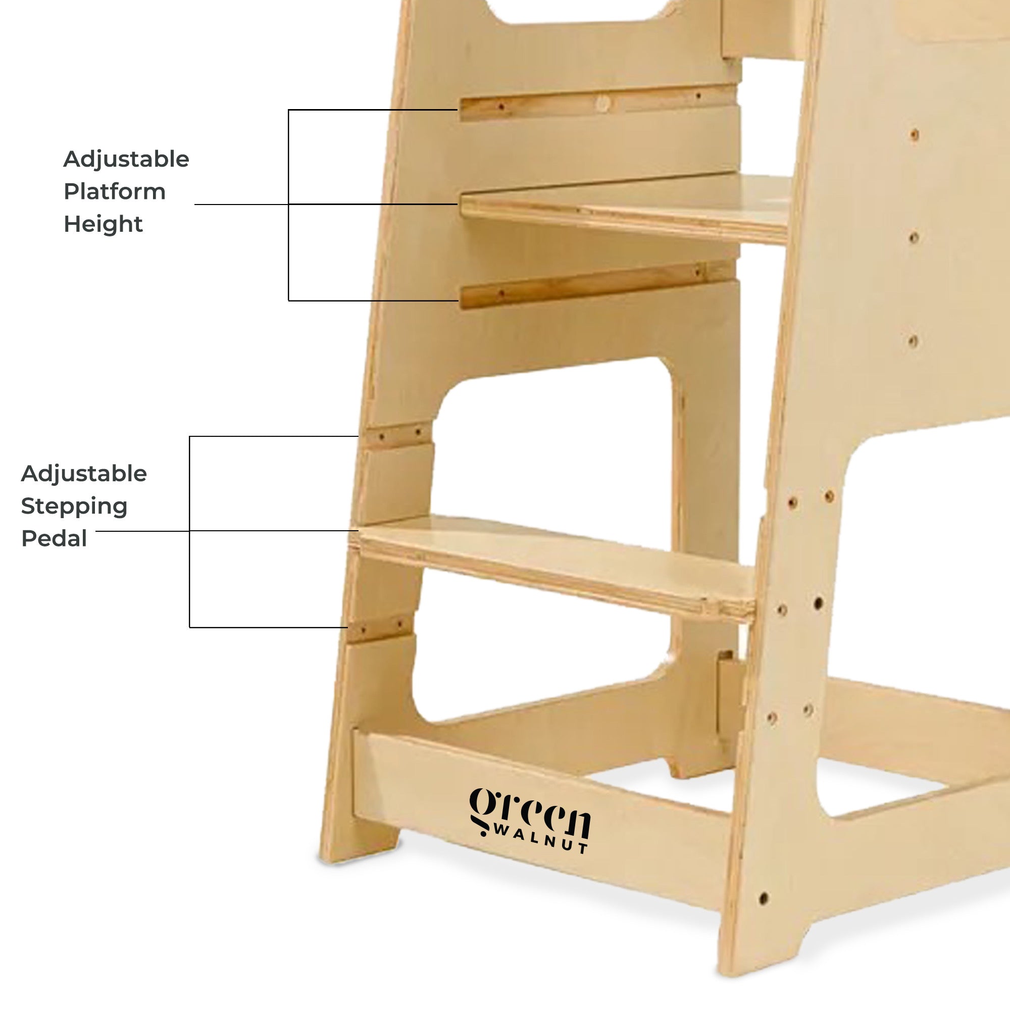 Kids & Toddler Learning Tower | Kitchen Step Stool ( Natural )