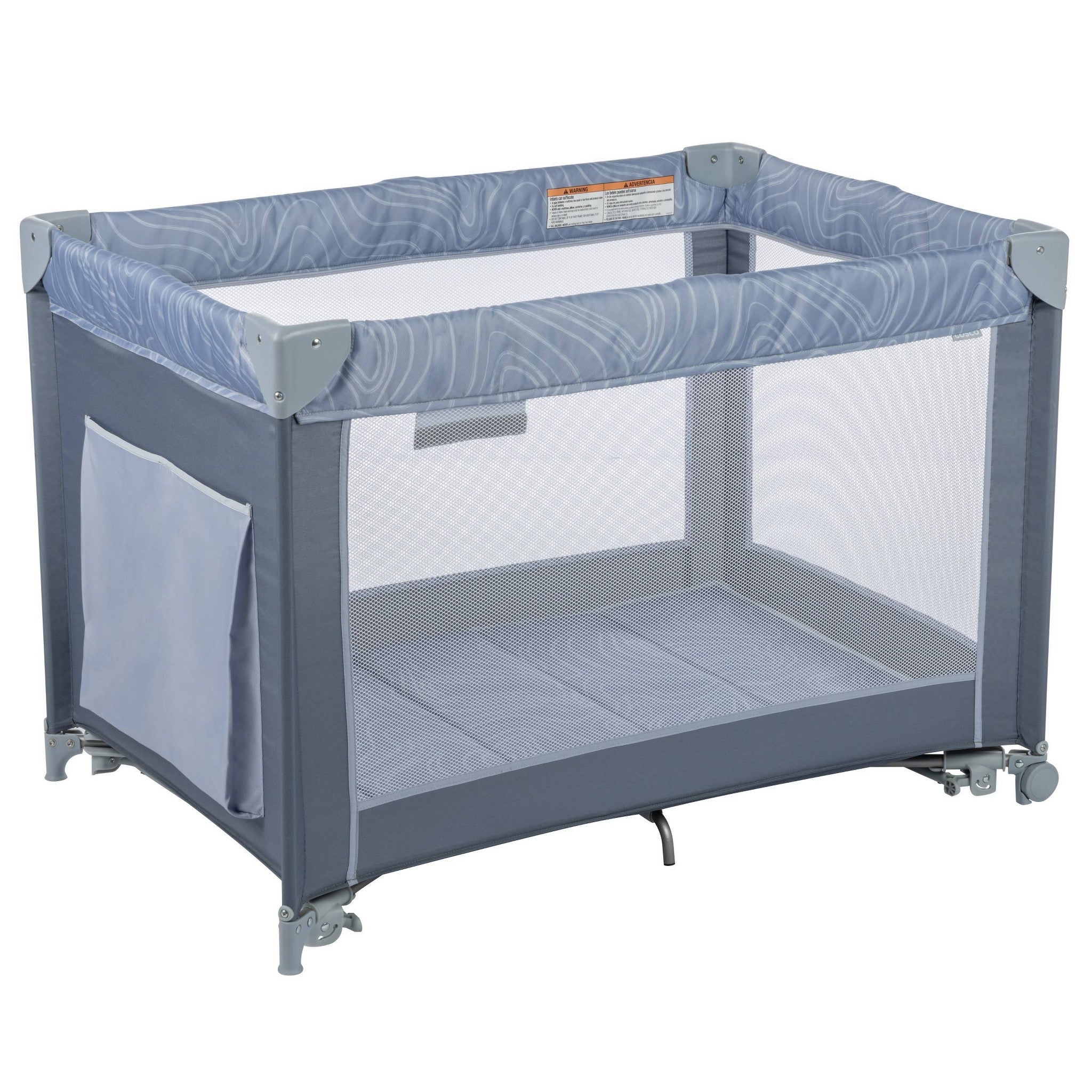 BreathableBaby Breathable Mesh Liner for Full-Size Cribs, Classic 3mm Mesh,  Navy (Size 4FS Covers 3 or 4 Sides)